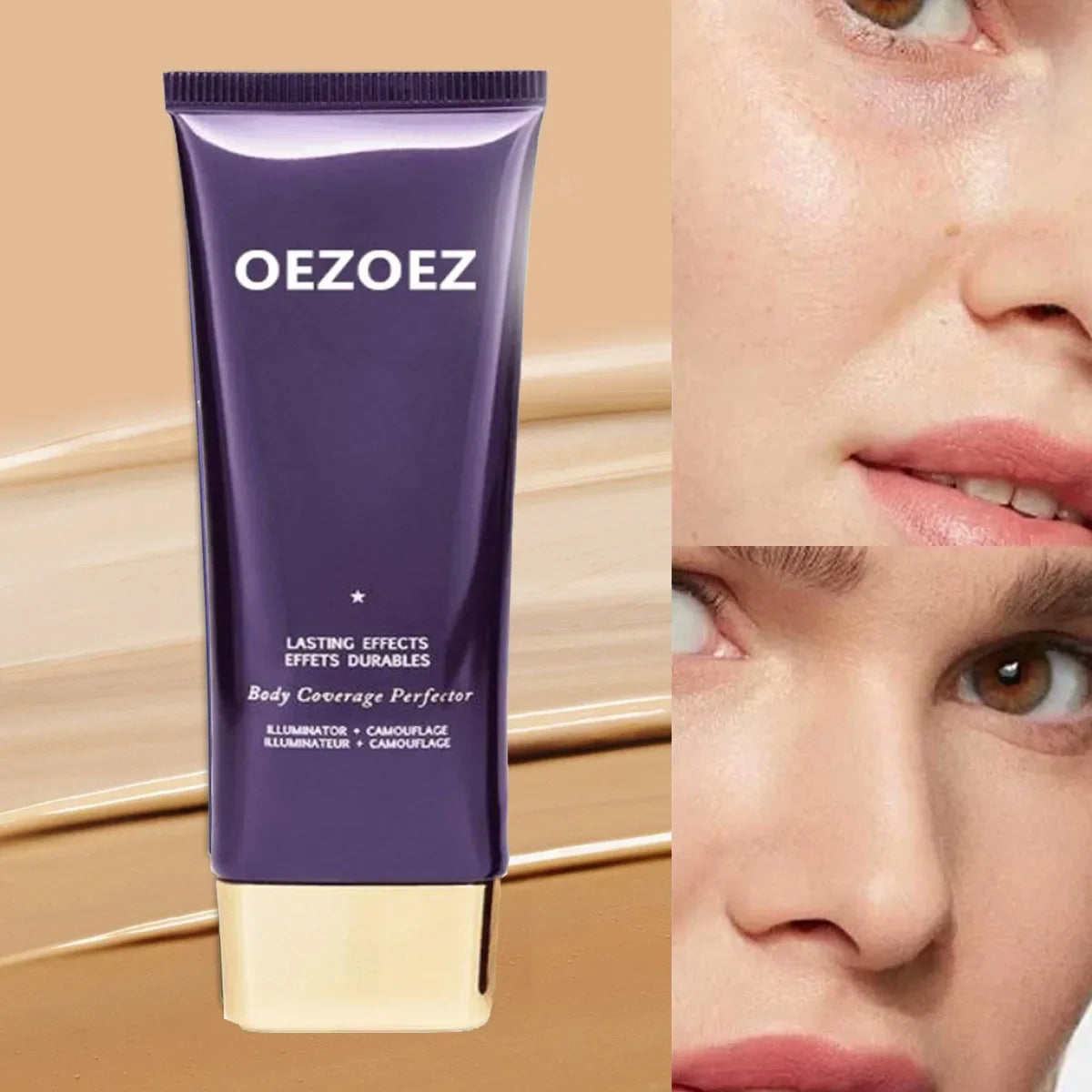 Body Coverage Perfector+ Buffer Brush - Flawless Body Makeup, Concealer for Scars, Spots, Veins, Tattoos and More Blend Cosmetic